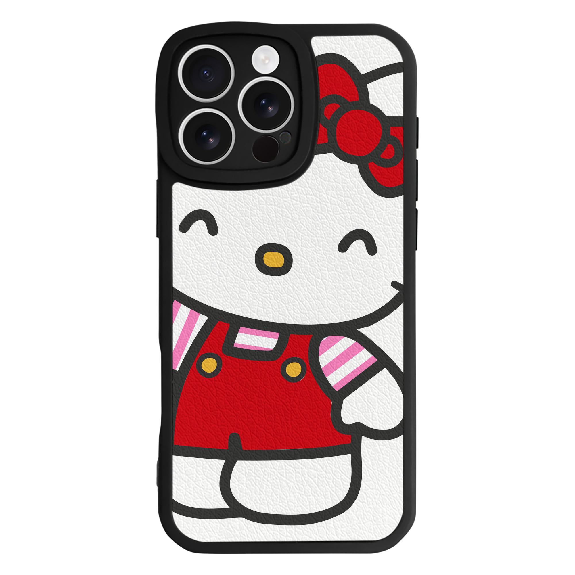 （画像用） Hello Kitty ハローキティ 【iPhone 16シリーズ対応】シリコンスマホケース（レザー調） 材質：シリコン